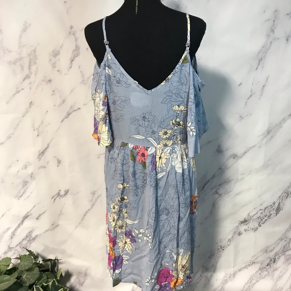 5🌟Reviews BLUE FLORAL DRESS - Picture 4 of 8